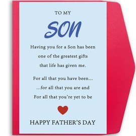 Mcduldul Father's Day Gifts for Son | Fathers Day Card form Dad Mom | Happy Father's Day to My Son