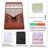 sourcing map 17 Keys Thumb Piano, Red Mini Portable Finger