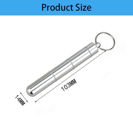 Pill Box Key Ring with 3 Separable Compartments, Pill Box, Silver Pill Box, Small Pill Box, Metal Pill Box, Tablet Box, Cute Lightweight Waterproof for Outdoor Travel, Pack of 2