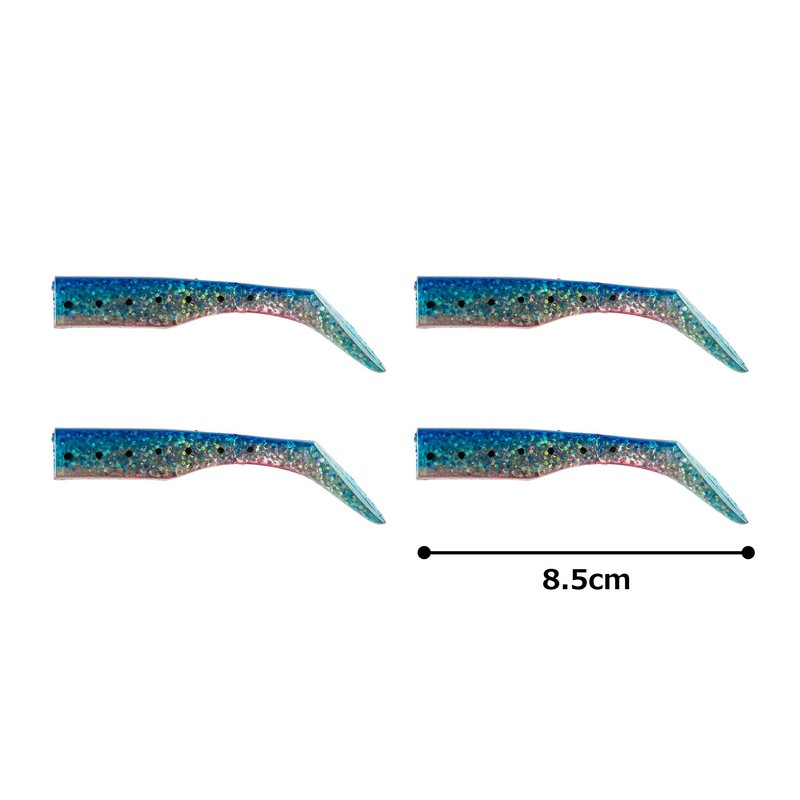 Major Craft Hamaoh Shad Tail Worm 4-Inch #2 Blue Pink