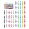 Large Paper Clips, 1.6 Inch, 40mm, 50 Pcs, Multicolored Note