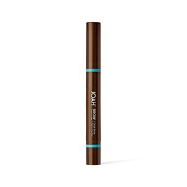JOAH Brow Down To Me Dual Brow Pencil and Gel, Triangular Tip, Tinted Gel, Long-Lasting Vegan Formula, Smudge-Free Pencil Tip, Lightweight, Water-Resistant, Brunette