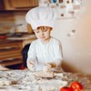 Chef Hat for Kids Adjustable White Chef Hats Elastic Cotton