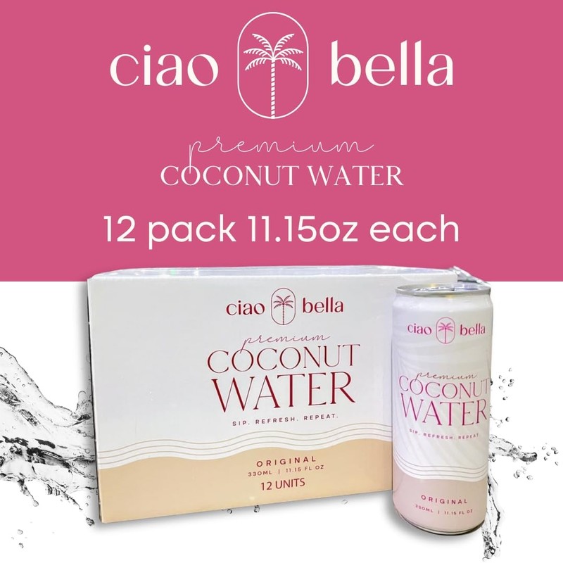 ciao bella Premium Coconut Water: All-Natural Hydration, Non-GMO, One Simple
