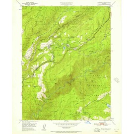 YellowMaps Dutch Flat CA topo map, 1:24000 Scale, 7.5 X 7.5 Minute, Historical, 1950, Updated 1957, 26.8 x 22 in - Paper