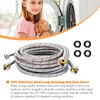15ft LONG Washing Machine Hoses UPGRADE by Blutoget- Braided Stainless