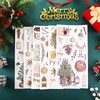 SATINIOR 12 Sheet Christmas Rub on Transfers for Crafts Xmas