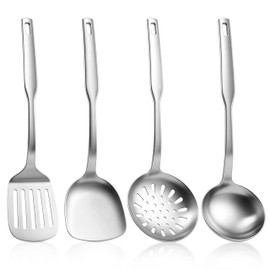 TeamFar Stainless Steel Cooking Utensils Set, 4 Pieces Kitchen Utensils Set