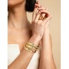 HUAYUNFANG Chunky Gold Cuff Bangle Bracelet for Women Multi Layered