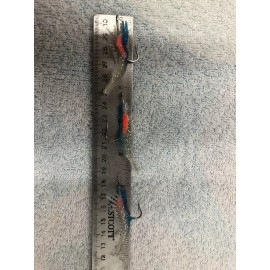 HUFT 3 Packs Of 3, 2-1/8” Blue Clear Glitter Shrimp NIP