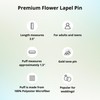 TieMart Flower Premium Lapel Pin (Black)