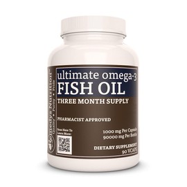 Remedy's nutrition Ultimate Omega-3 Fish Oil 1,000mg per Capsule/90,000mg per Bottle/Vegan Caps- 3 month supply