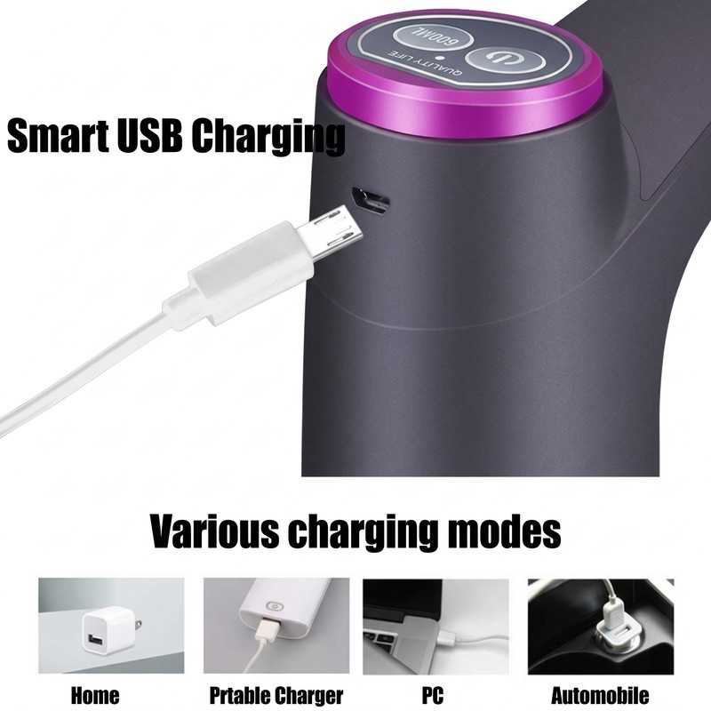 Electric Water Bottle Pump, Portable USB Rechargeable Automatic Drinking Water
