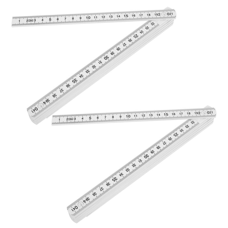 2Pcs Folding Rulers, 2m Folding Carpenters Ruler Lightweight Compact Measuring