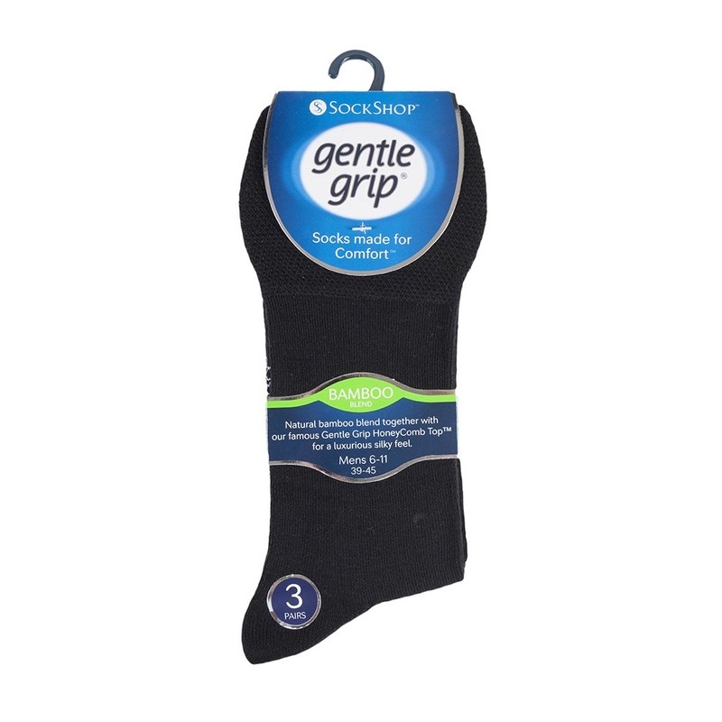 Gentle Grip Sock Shop 6 Pairs Mens Loose Soft Top