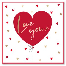 Design By Violet Love You Heary Greeting Card Valentines Day Card For Girlfriend Boyfriend Love Blank Inside With Red Envelope Stylish Design 15cm x 15cm
