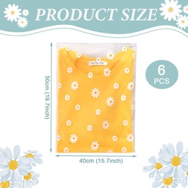 MUNSKT 6 Pack Reusable Zipper Bags 40 x 50 cm Large Storage Space for Travel Clothes Waterproof Plastic Organizer for Luggage Hospital Accessories Space Saving