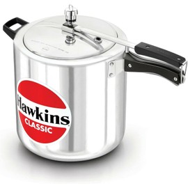 Hawkins 12 Litre Classic Pressure Cooker, Best Inner Lid Cooker, Big Pressure Cooker, Silver (CL12)