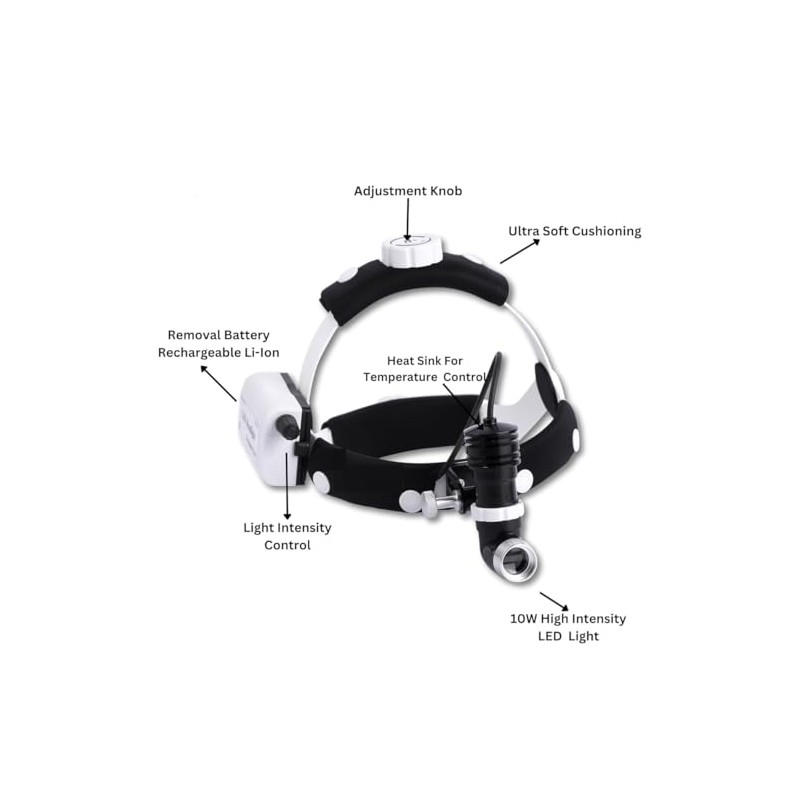 KASHSURG 10 Watt ENT Surgical LED Headlight for Doctors Hospital