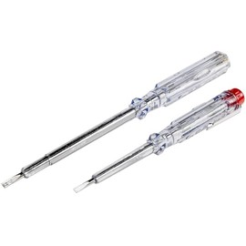 ChiliTec Voltage Tester for 230 V, Pack of 2, 3 x 140 mm and 3.5 x 190 mm Screwdrivers with Test Function for Electricians and DIY Enthusiasts