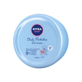 Nivea Baby Soft Cream 200 ml (Pack of 3) Daily Protection 0% Alcohol, Parabens and Colourant Free Hypoallergenic Clinically Tested Skin-friendly 24 Hours of Hydration
