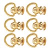 12 Sets D Ring Stud Screw Gold Brass Metal Plating