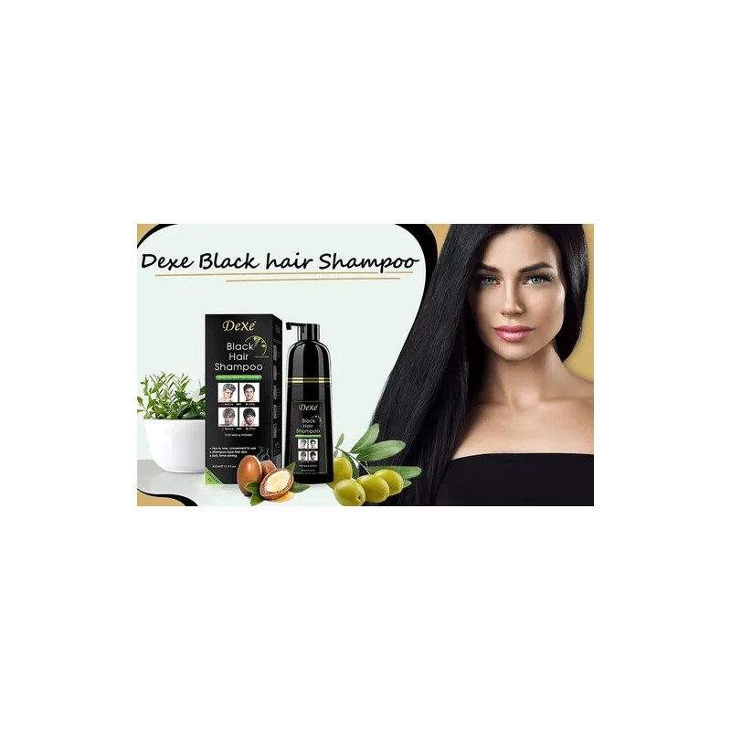 Shampoo Con Tinte Cubre Canas Dexe 400 Ml Color Negro