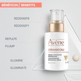 Eau Thermale Avène Dermabsolu Face SERUM. Day and Night Serum with Pro-Ceramides and Vanilla Polyphenols to Plump, Nourish and Brighten the skin, 30mL