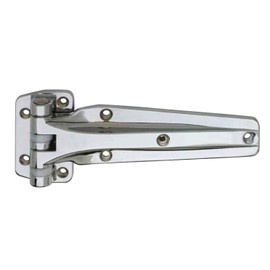 Kason 1241 Series Chrome Reversible Heavy Duty Double Knuckle Hinge for Walk-in Freezer/Cooler/Refrigerator (Select Offset from Flush & 1-1/8") (Offset: 1-1/8")