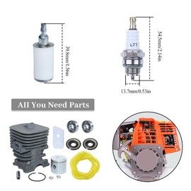 Haishine 35 mm Air Filter Fuel Filter Gasket Set for Husqvarna 128C 128CD 128L 128LD 545008082 Brush Cutter