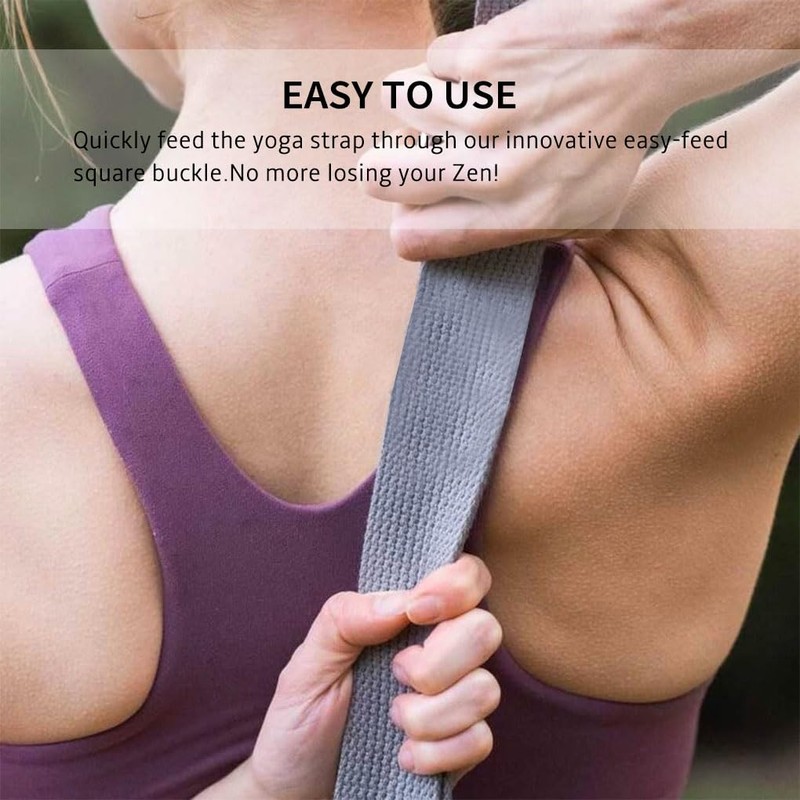 Vivva Yoga Strap for Stretching Non-Elastic Yoga Belt Durable and