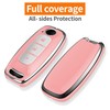 Sindeda for Nissan Key fob Cover with Leather Keychain Soft