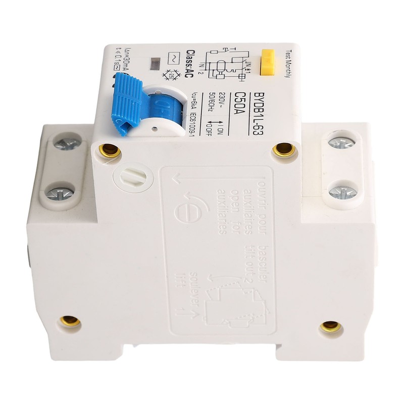 Circuit Breaker 1P+N 50A 230V AC MCB Leakage Protection Switch