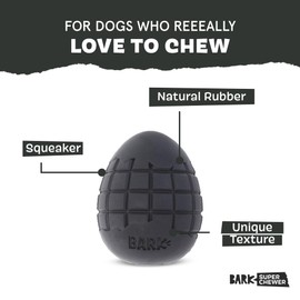 Barkbox Super Chewer Tough Dog Chew Toys for Aggressive Chewers, Treat Dispensing (Origin - Small)