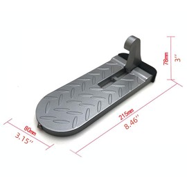 Foldable Car Door Step for Car Roof Access, Universal Car Step Hook with Glass Breaker Safety Hammer, Anti-Scratch Protector, Suitable for Most Cars, SUVs and Trucks (Silver)