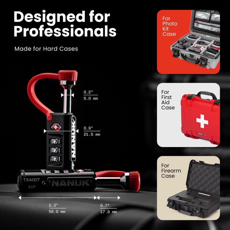 NANUK TSA Approved Lock – Durable, Secure Travel Case Lock