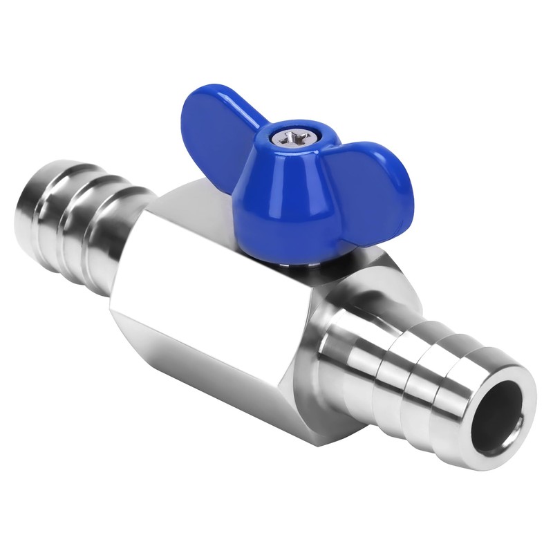 DERNORD 5/8" Hose Barb Ball Valve SS304 Mini Shut Off