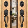 Double Front Door Handle Set with Dummy and Deadbolt, Entry