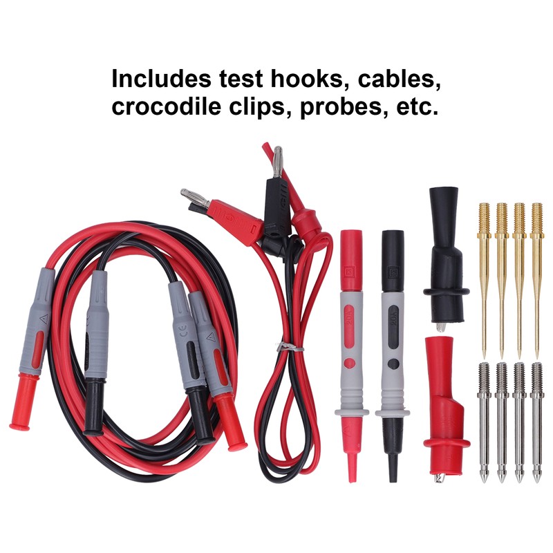 Multimeter Test Kit Connecting Leads Testing Hooks Crocodile Clips Meter