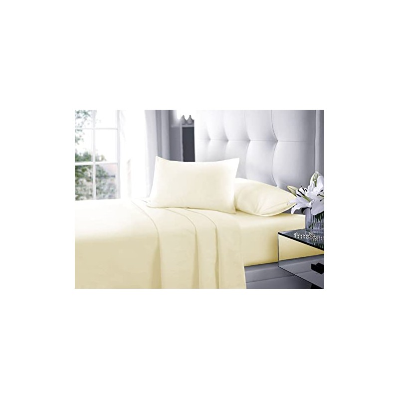Fitted Bed Sheet With FREE MATCHING 2 X PILLOW CASES