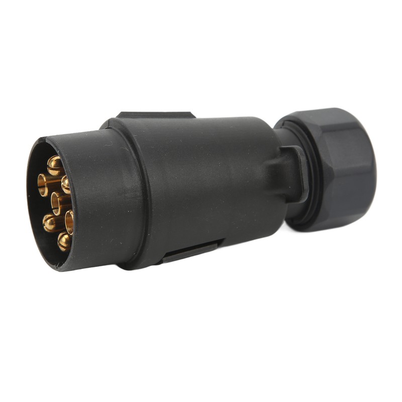 7 Pin Trailer Plug Socket with Gasket Bracket Kit Wiring