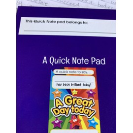 SuperStickers Reward Praise A6 Note Pad for Teachers - 'A Great Day Today'. 60 sheets