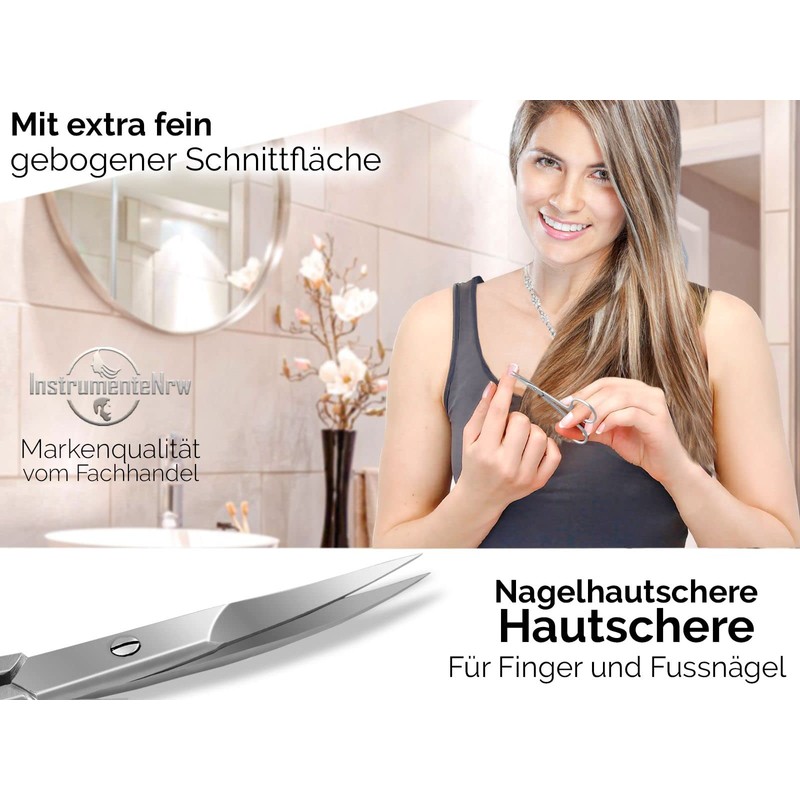 Fine Cuticle Scissors with Curved Blade – Stainless Steel