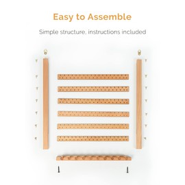 Mymazn Beech Earring Wall Holder Hanging Jewelry Organizer Assembly Display Wall Mount Organizer for Necklaces Rings Scrunchies