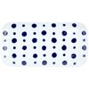 Hasami Ware Indigo Aidama Rectangular Plate, Indigo Stained Polka Dots
