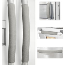 Refrigerator Door Handle Covers, Set of 5, Non-Slip Appliance Handle Covers, Washable Fridge Handle Covers, Keep Your Kitchen Clean, Freezer Microwave Oven Dishwasher Handle Protector(Gray)