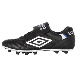 Umbro Men's Speciali Pro 24 GL FG Soccer Cleat, Black/White/Blue, 12.5