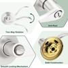 GOBEKOR 8 Pack Brushed Nickel Privacy Door Levers Bedroom Bathroom