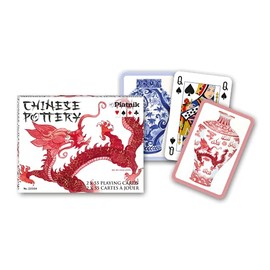 Piatnik 2233 Chinese Pottery Double Deck Playing Cards by Piatnik | Card Game | Card Stack