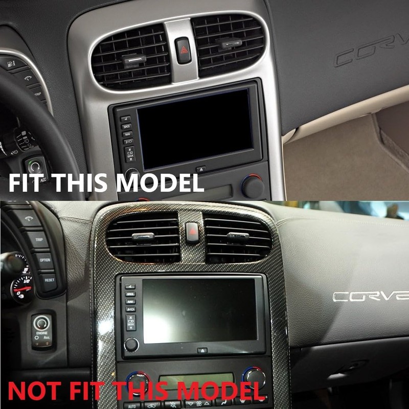 Fewshaw Carbon Fiber Style Dashboard Center Air Outlet Vent Cover